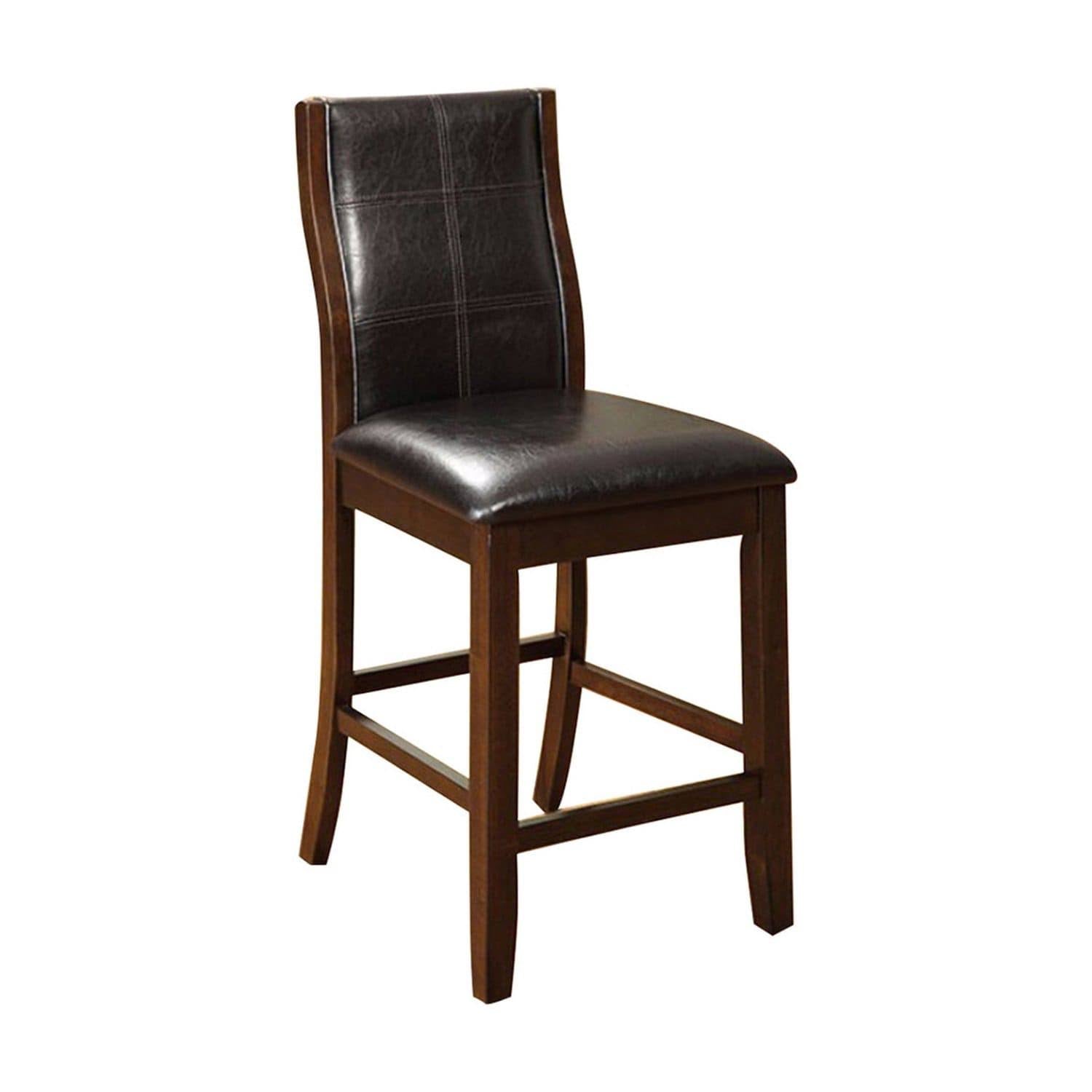 Leatherette Parson Chair Counter Height Chair, Set of 2 N477472
