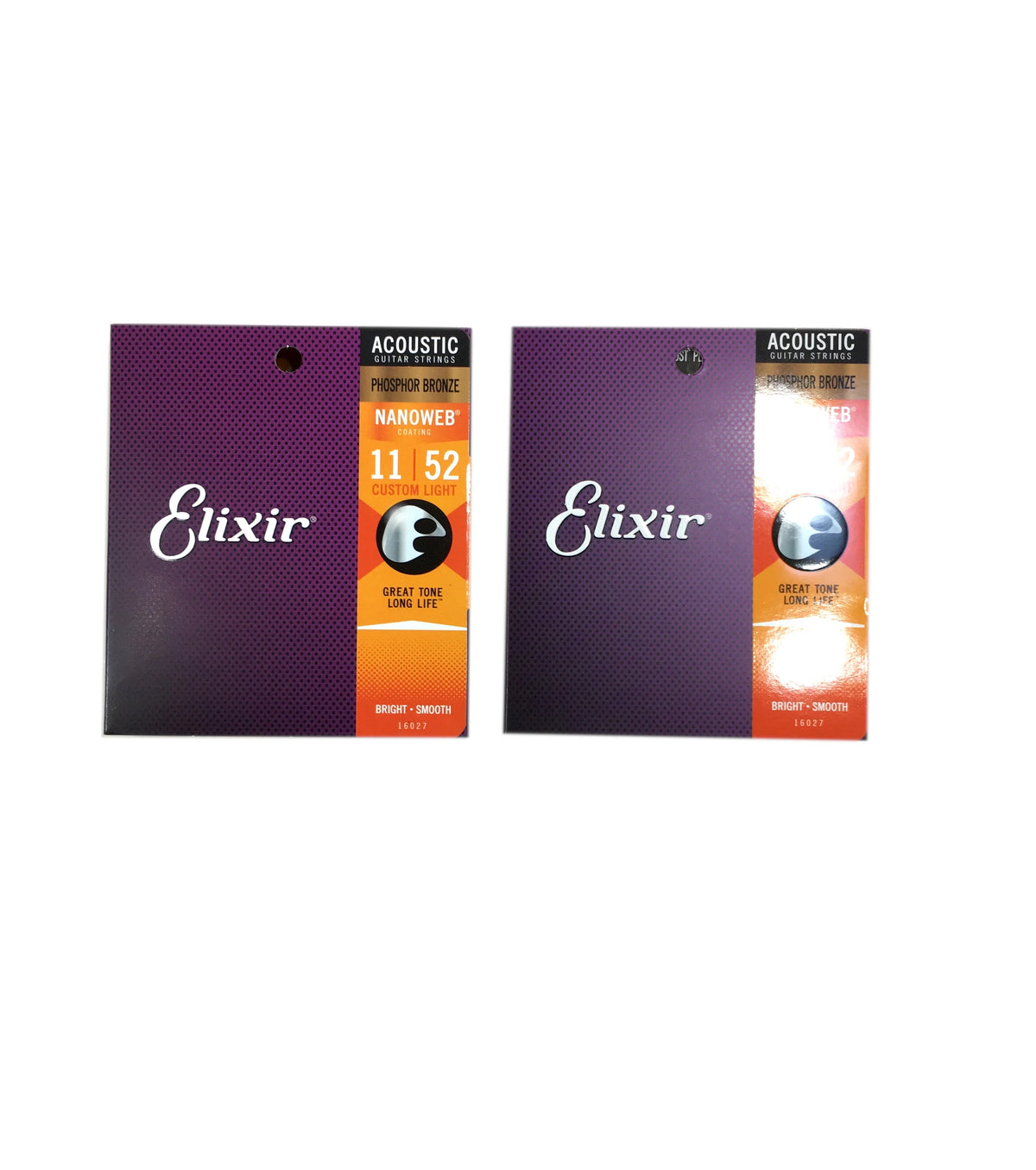 Phosphor Bronze Nanoweb Custom Light 11-52 Guitar Strings 2-Pack F9496