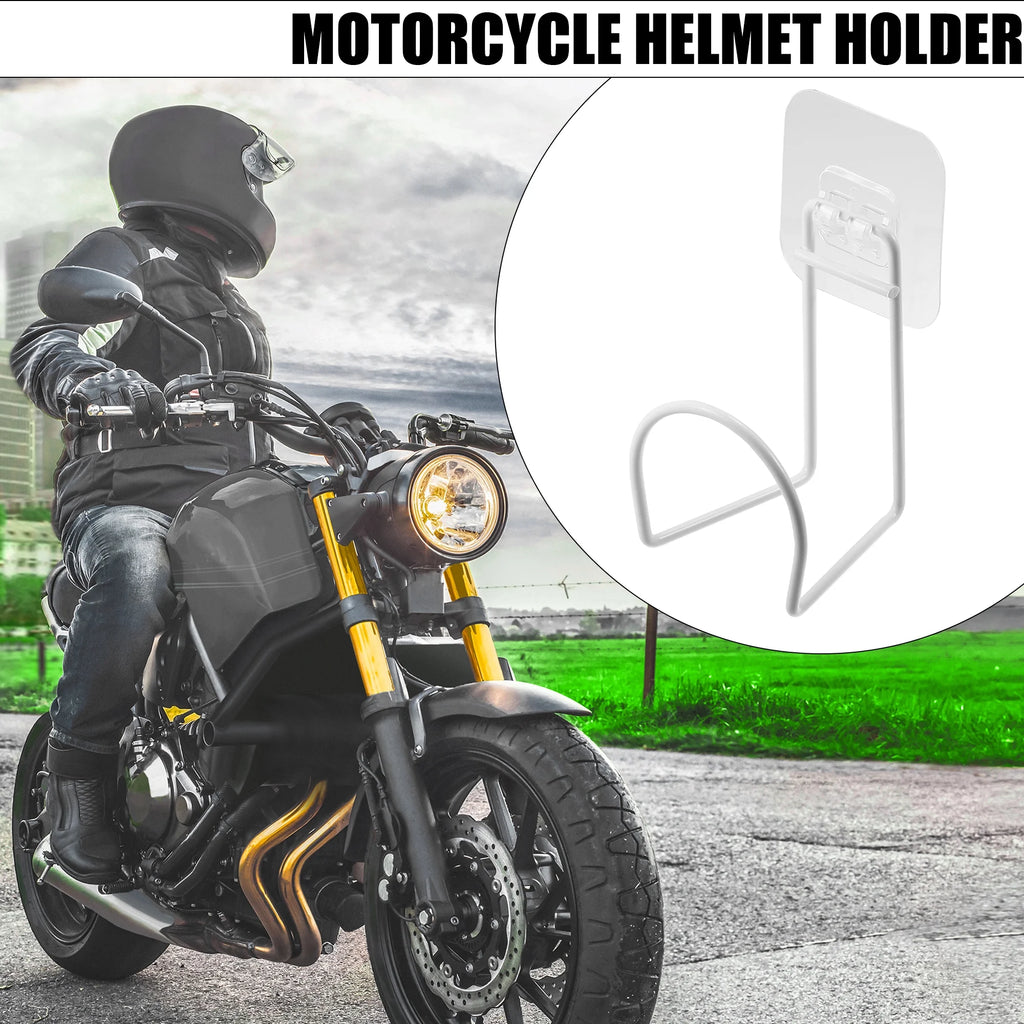 4pcs White Wall Mounted Motorcycle Helmet Rack E87430
