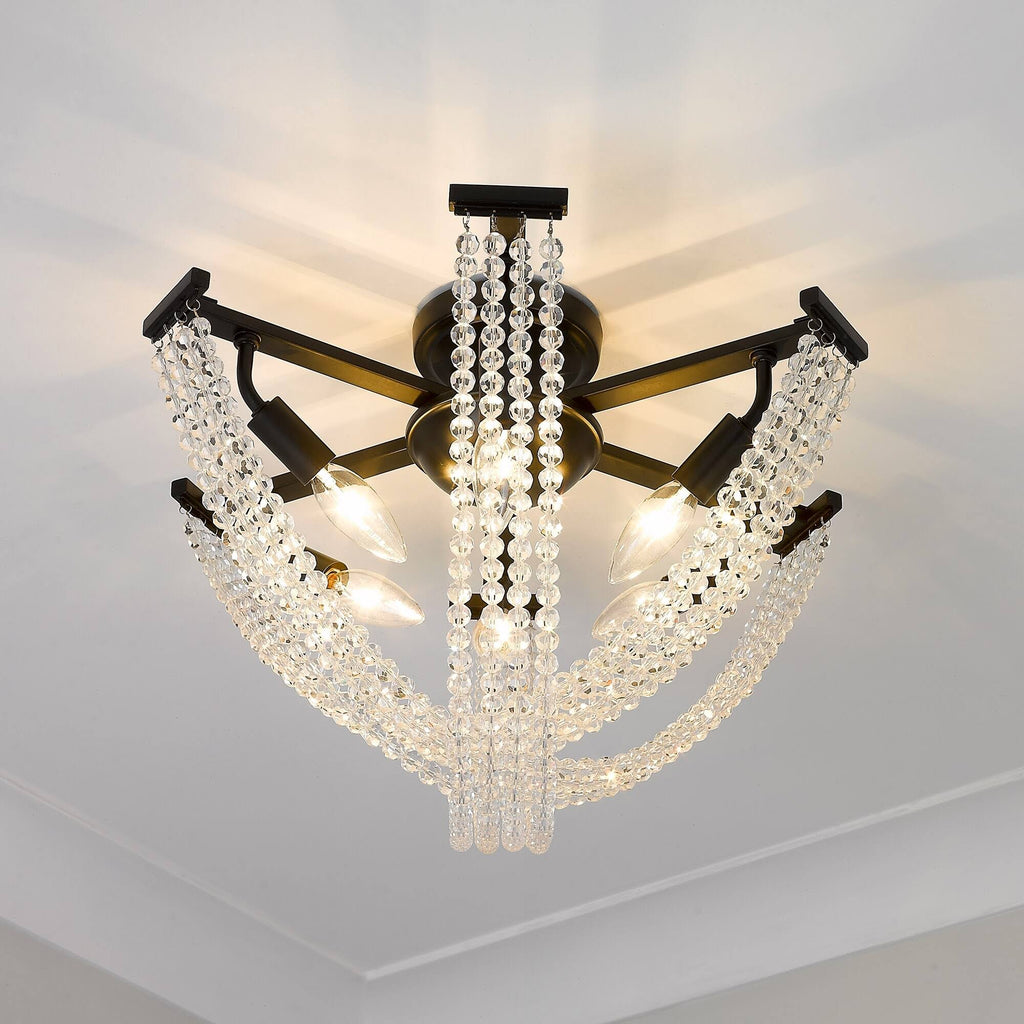 6 Light Semi-Flush Matte Black U10541