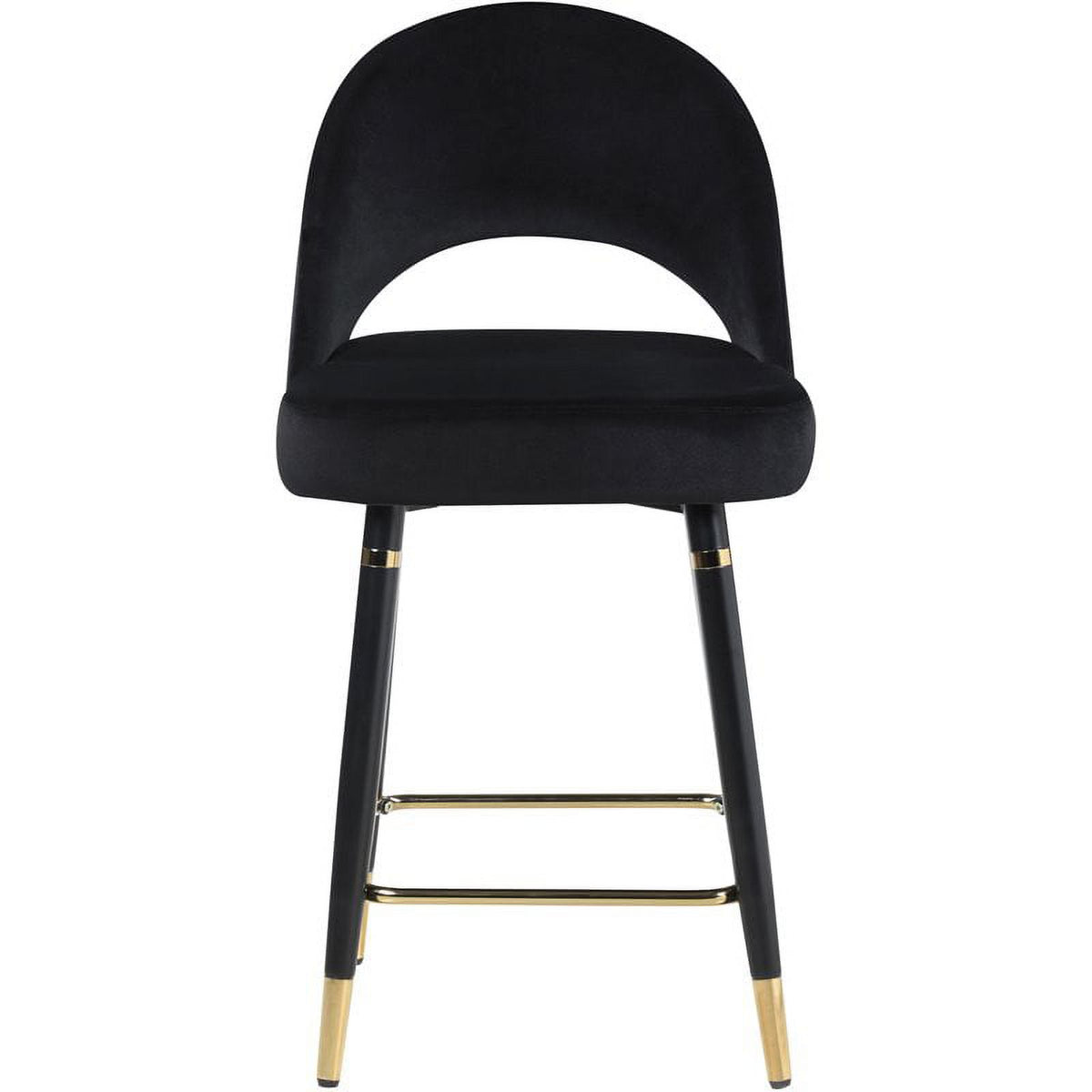 Arched Back Upholstered Counter Height Stool in Black P531445