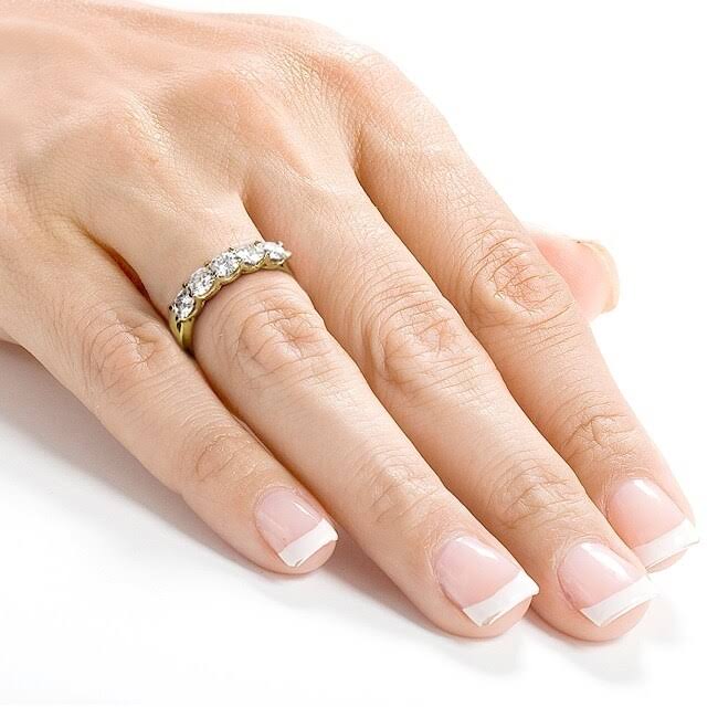 14K Yellow Gold Moissanite Bridal Wedding Band N5989
