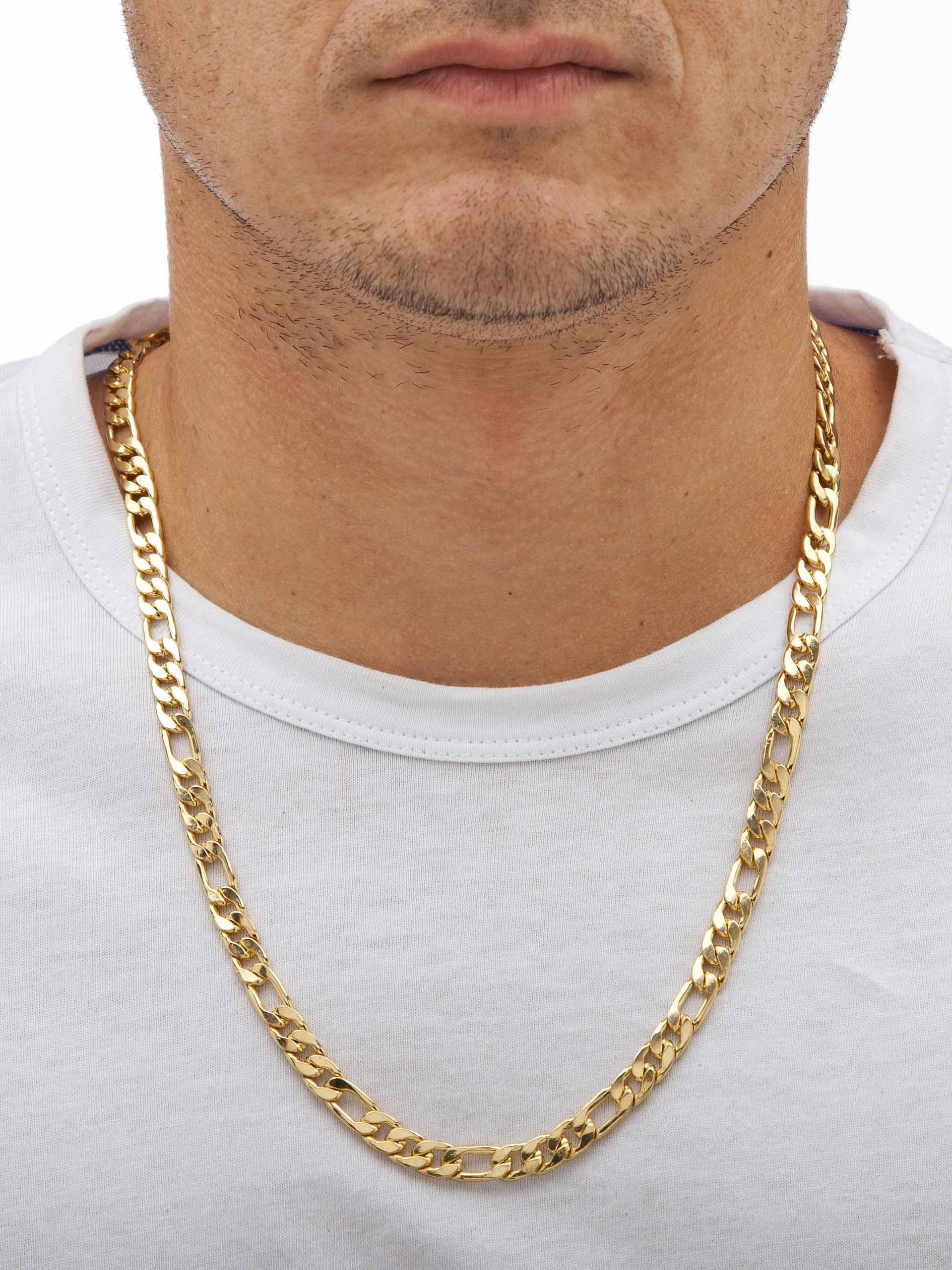 Gold Ion-Plated 2-Piece Chain Necklace and Bracelet Set G428037
