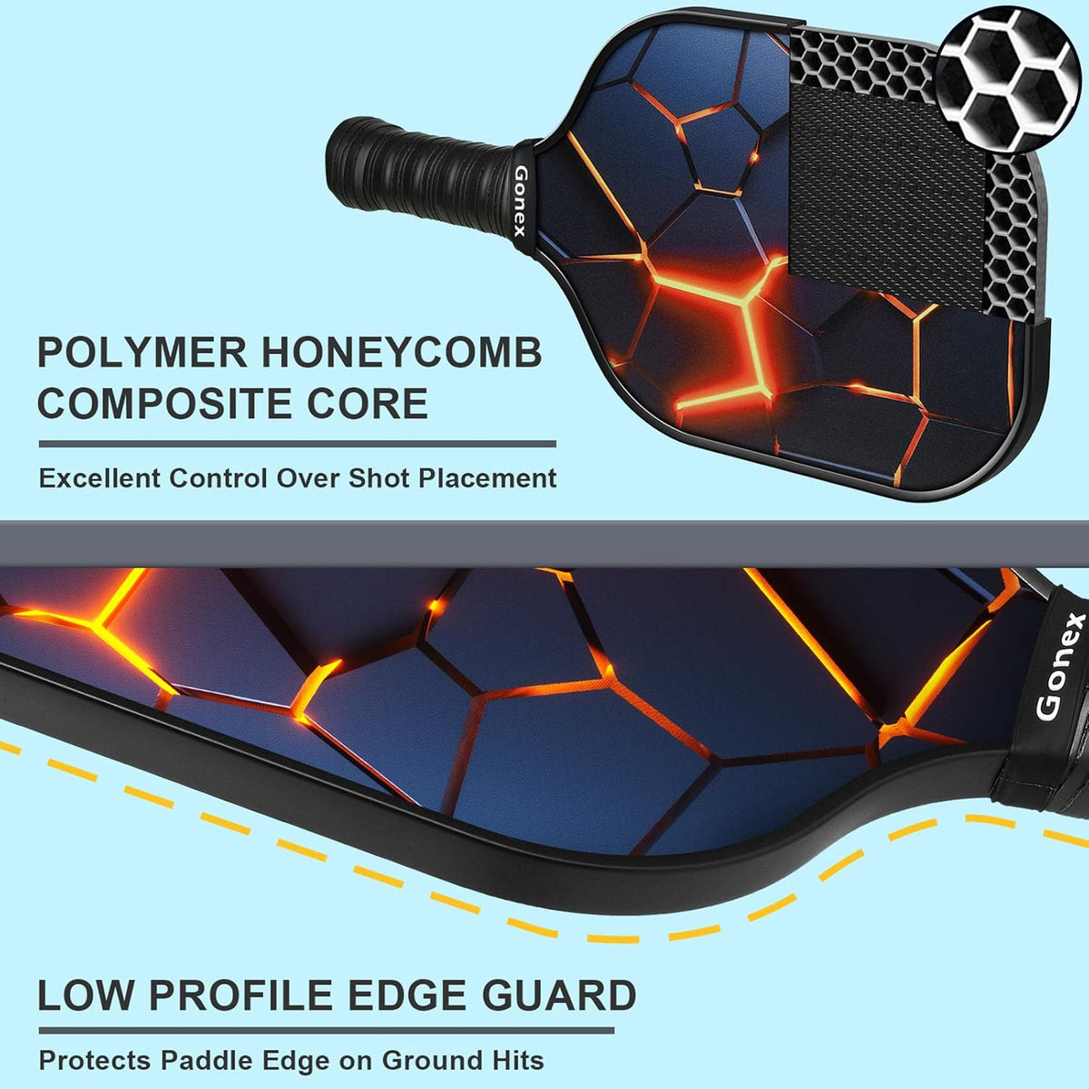Graphite Pickleball Paddles Set of 2 with 4 Balls and Carry Bag G820994