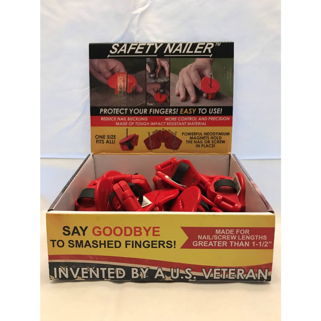 Red ABS Plastic Nail Starter Pack of 24 T108