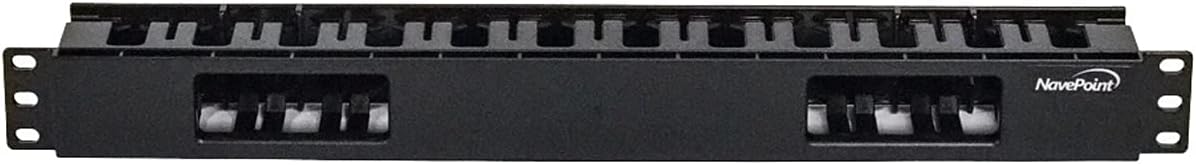 Black 4-Pack Rack Mount Cable Management Panel S41649