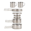 8PCS Stainless Steel Camping Cookware Pot and Pan Set S463198