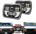 120W Rectangle 7x6 5x7 LED Headlights Sealed Beam H4 Plug L92389