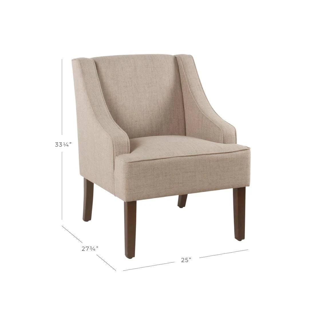 Tan Swoop Arm Accent Chair S94723