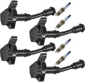 4pcs Ignition Coil Pack and Spark Plug For Ford Escape Fusion 1.5L L4 2014 2015 2016 2017 E958