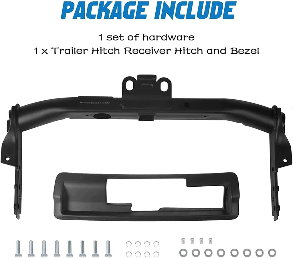 Hitch Receiver and Bezel Class IV Trailer Tow Hitch Receiver 2 Packages O6396