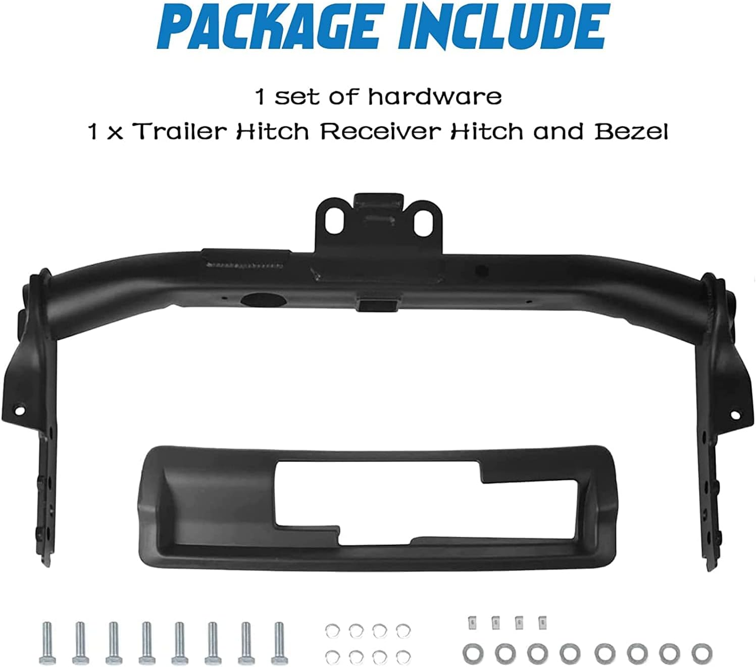 Hitch Receiver and Bezel Class IV Trailer Tow Hitch Receiver 2 Packages O6396