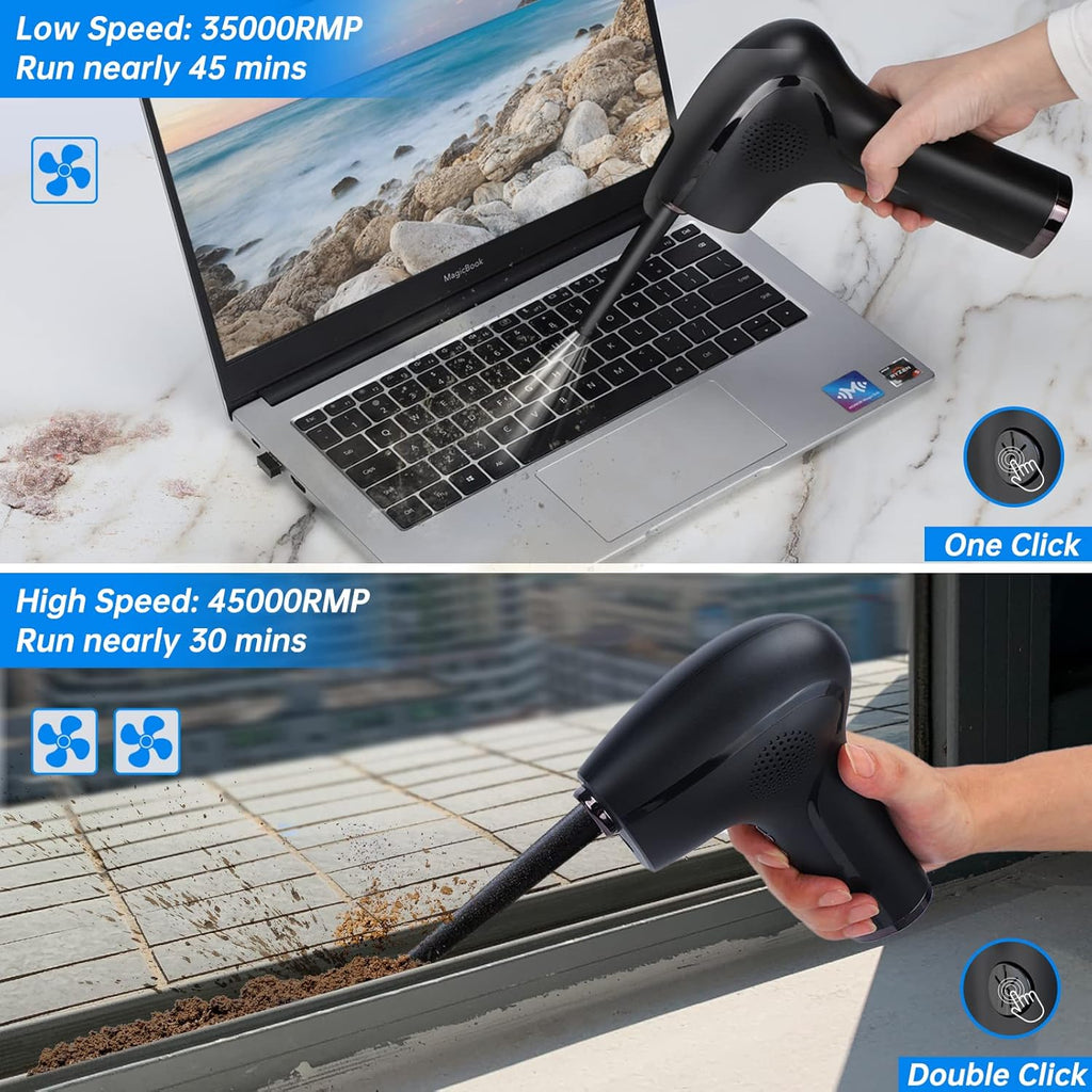 Cordless Electric Air Duster with Led Light, 6000mAh, Pack of 2 L766673