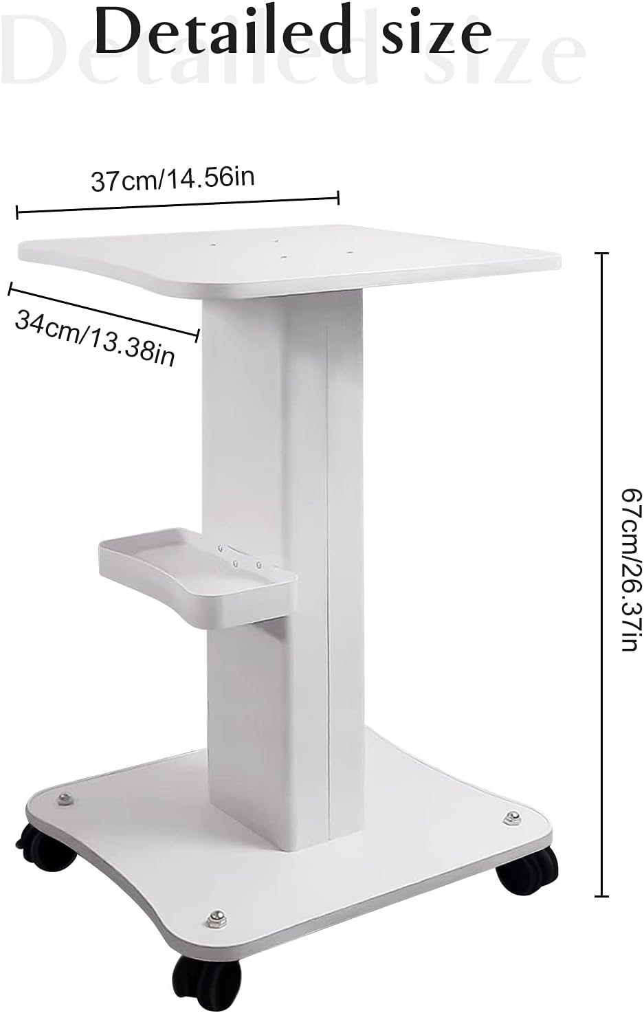 Beauty Salon Trolley Cart with Wheel Storage Tray T398327