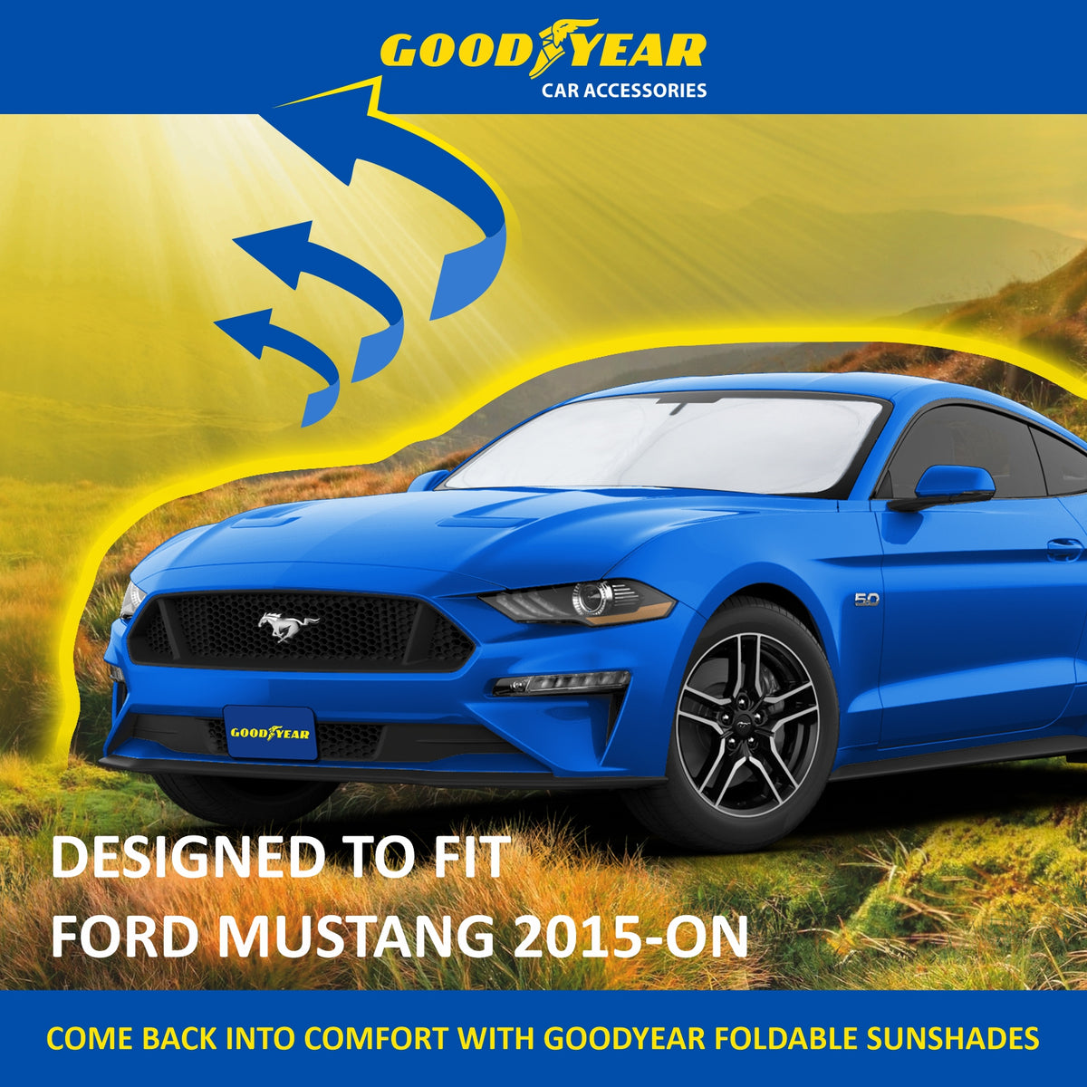 Foldable Windshield Sun Shade for Ford Mustang D567