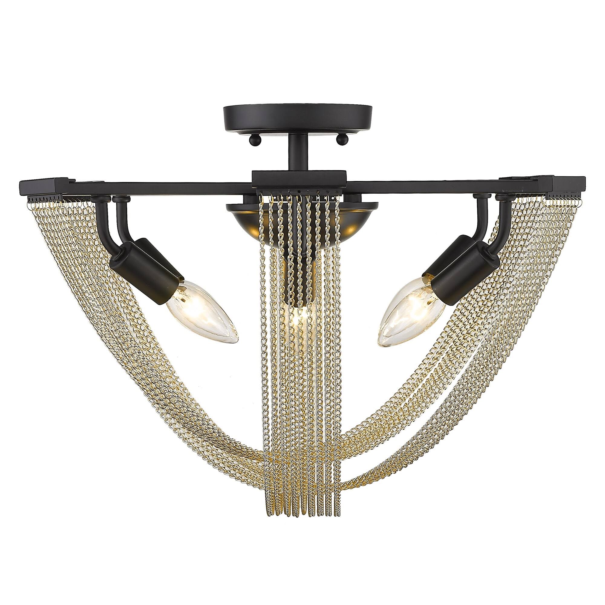6 Light Semi-Flush Matte Black U10541