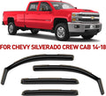 Rain Guards for Trucks Chevrolet Silverado GMC Sierra 2014-2018 Crew Cab, 4 Pieces H91272