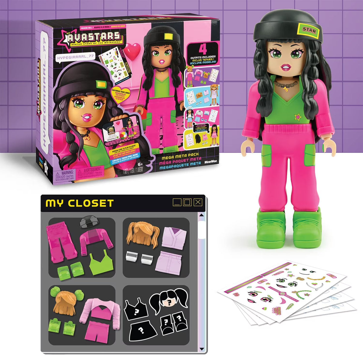 Fashion Doll with 3 Bonus Outfits W21619