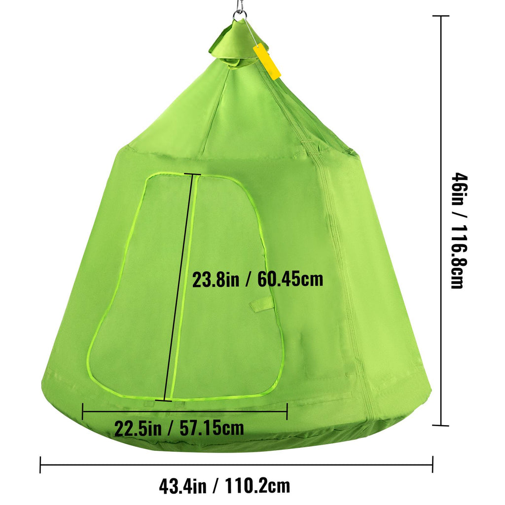 Green Hanging Tree Tent With LED String Lights U13803