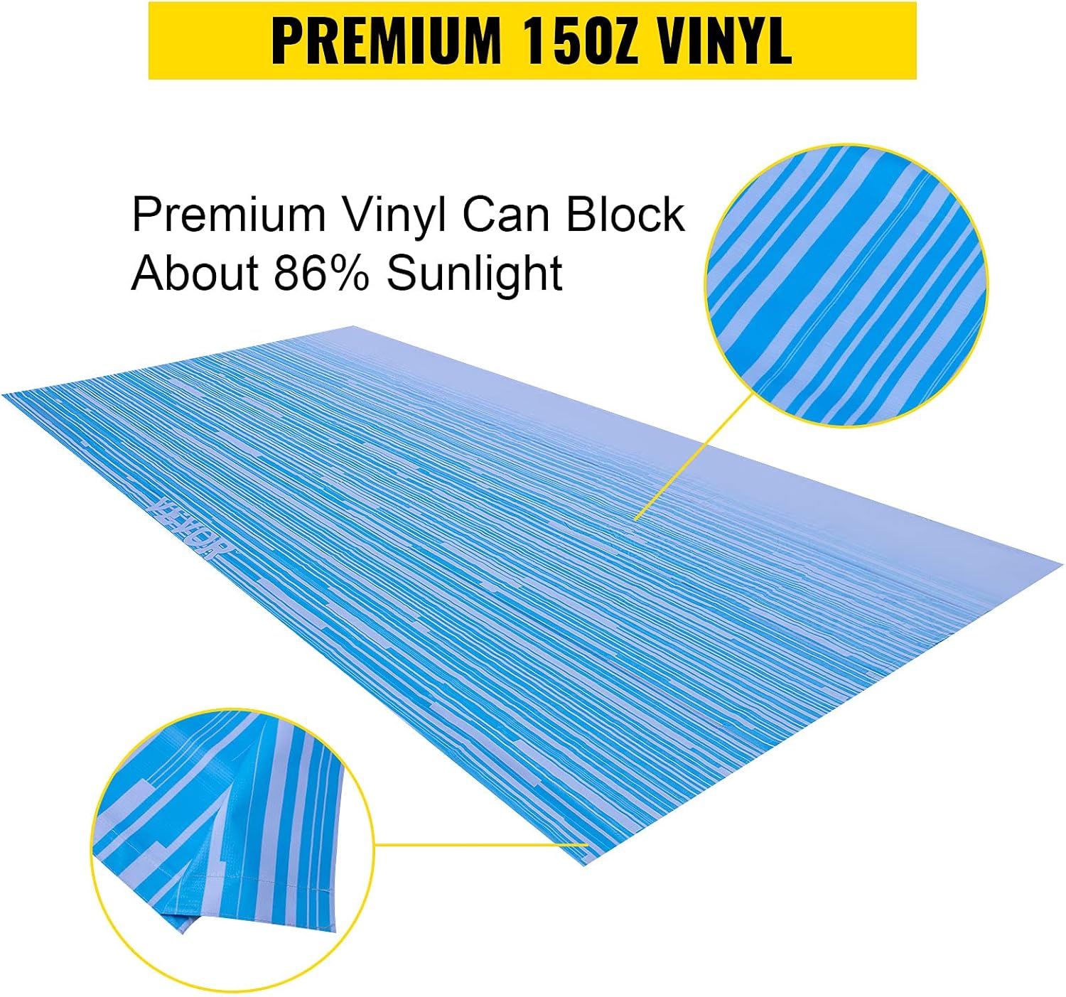 Ocean Blue 15oz Vinyl RV Awning Fabric Replacement M536877