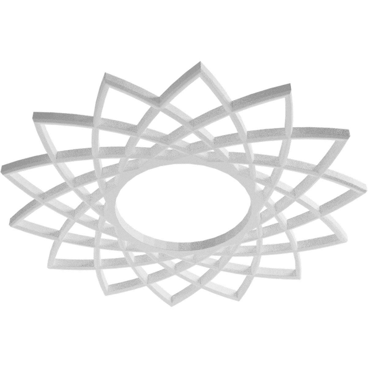 40x22OD x 15 3/8x22ID x 1x22P PVC Pierced Ceiling Medallion V1210