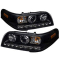 Black SMD LED Strip Projector Headlights G70656