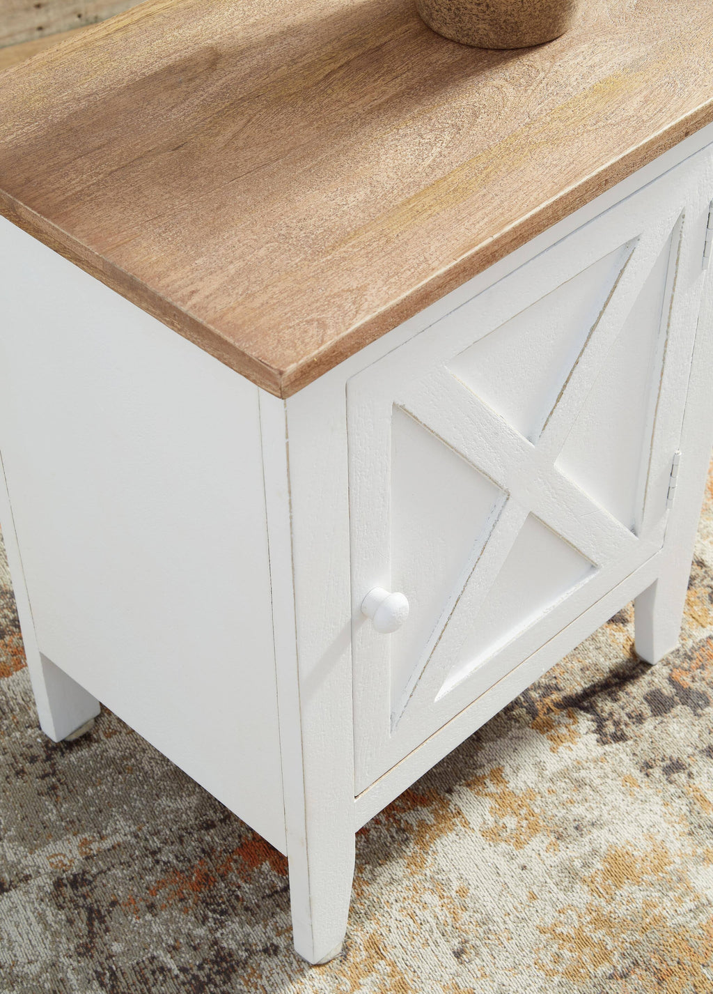 White and Brown Accent Cabinet G83850