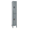 2 Tier 1 Wide School Locker, Dark Gray C818089