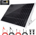 100 Watt 12V Solar Panel Kit with Adjustable Tilt Mount Brackets and 30A PWM Solar Charge Controller W454637