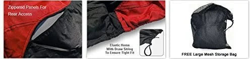 Red/Black Trailerable Jet Ski Cover with Trailer Straps and Storage Bag H933