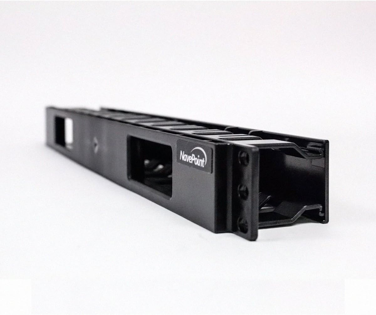 Black 4-Pack Rack Mount Cable Management Panel S41649