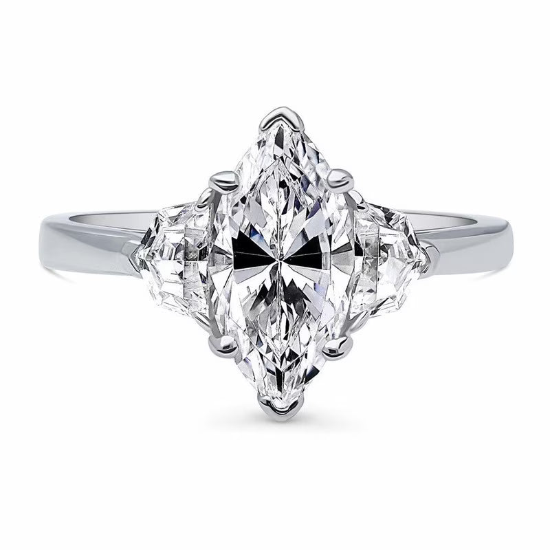 14K White Gold Moissanite Diamond Engagement Ring J282310