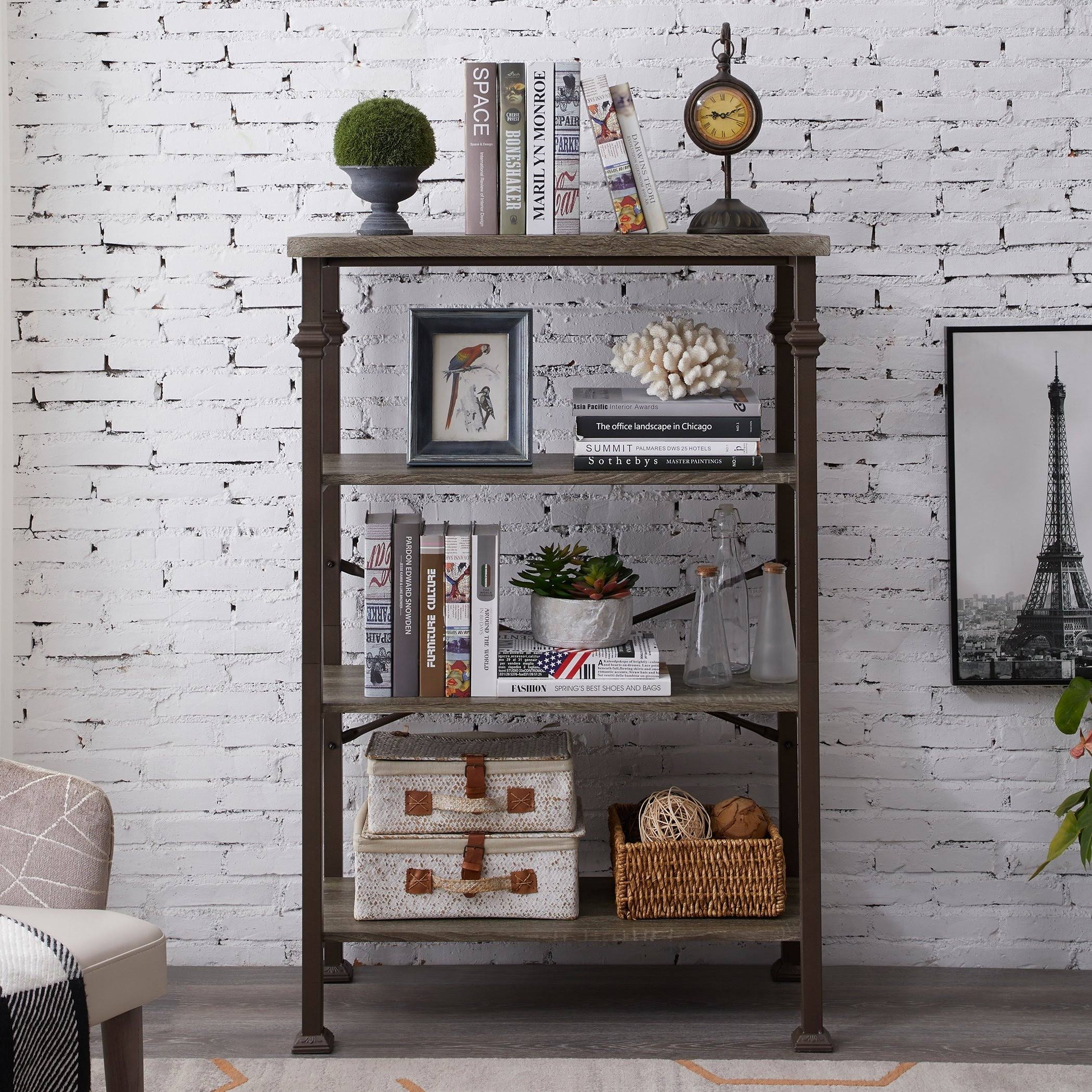 Steel Etagere Bookcase, 4 Shelves G526