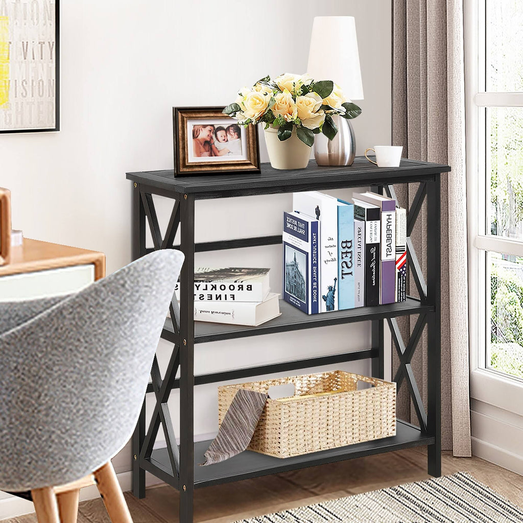 3-Tier Wooden Open Shelf Bookcase I312340