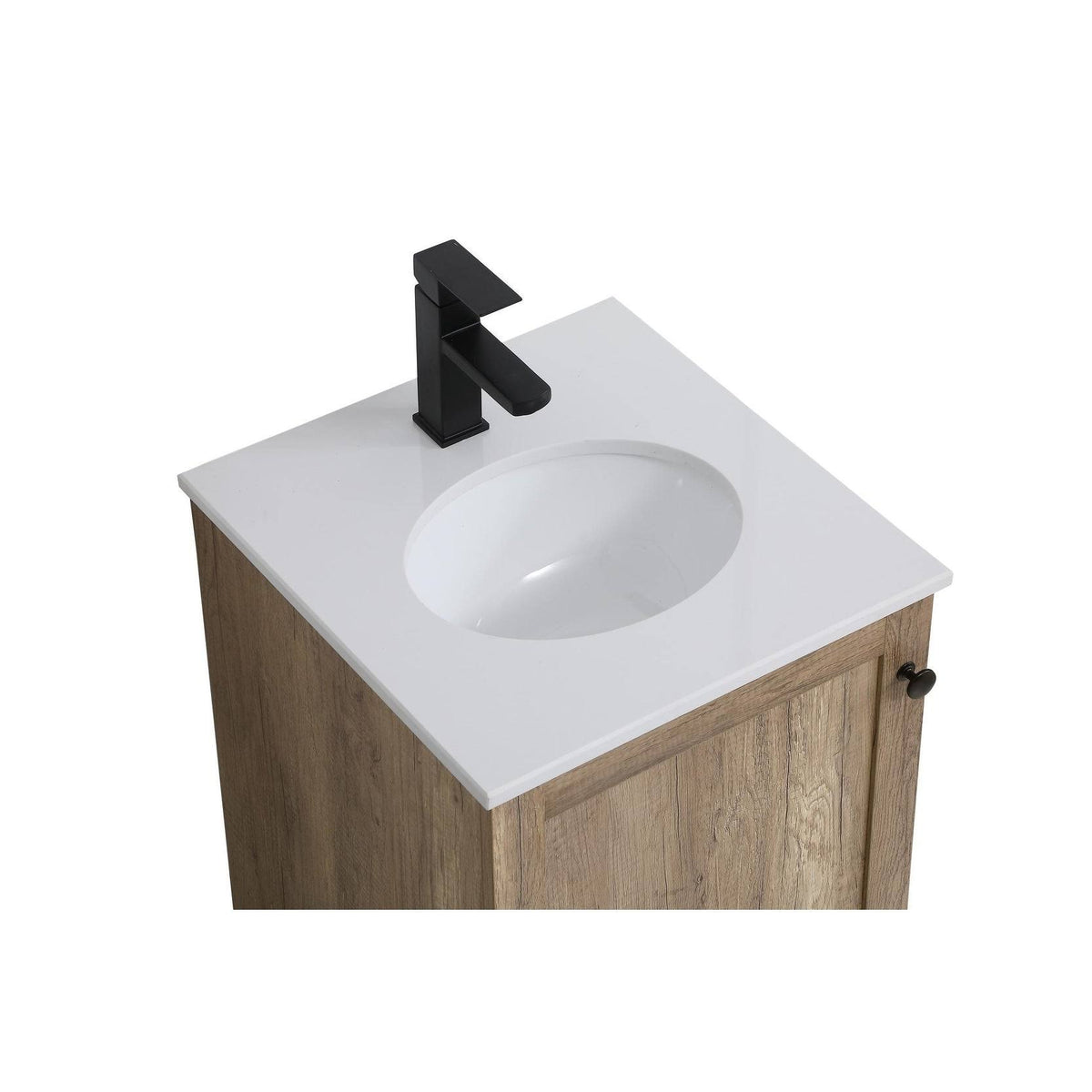 Farmhouse Vanity Cabinet Set with Top - 24 inch - Weathered Oak Z803599