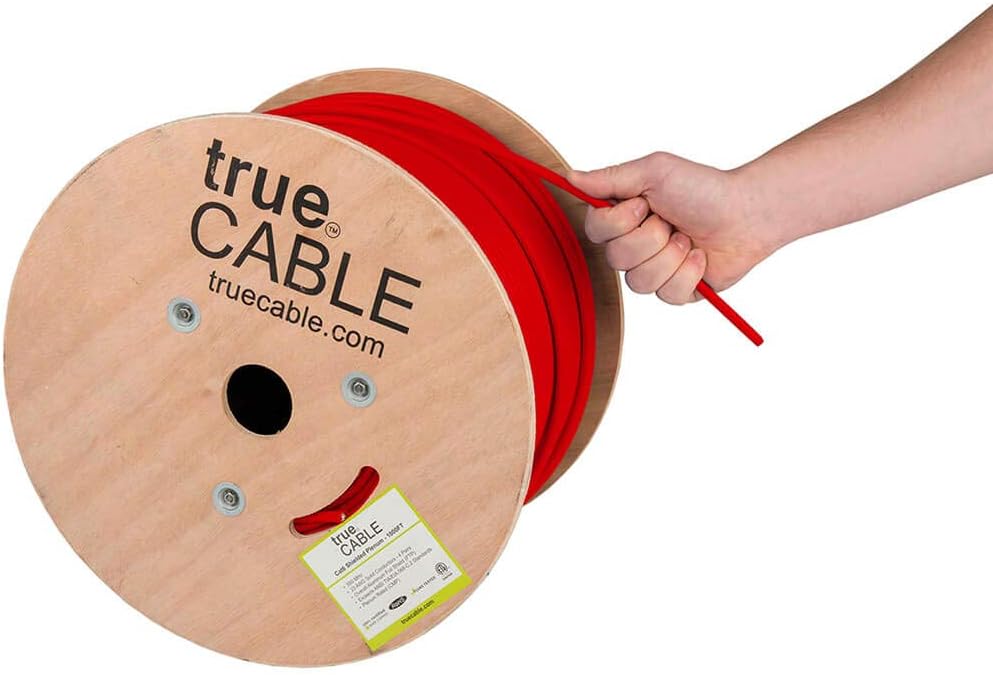 1000ft Yellow 23AWG Solid Bare Copper Bulk Ethernet Cable W773061