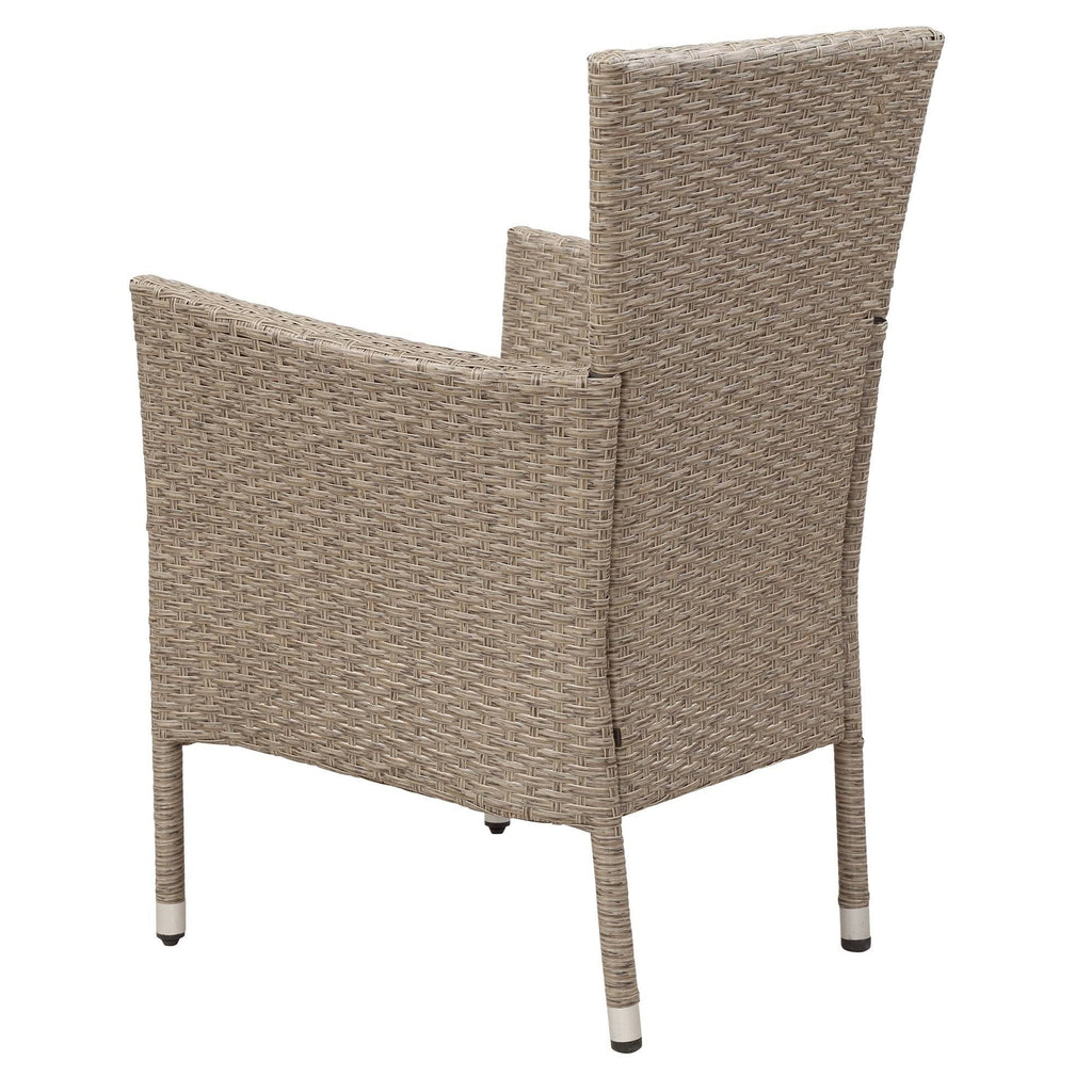 Beige-Brown 7 Piece Patio Wicker Dining Table J9868