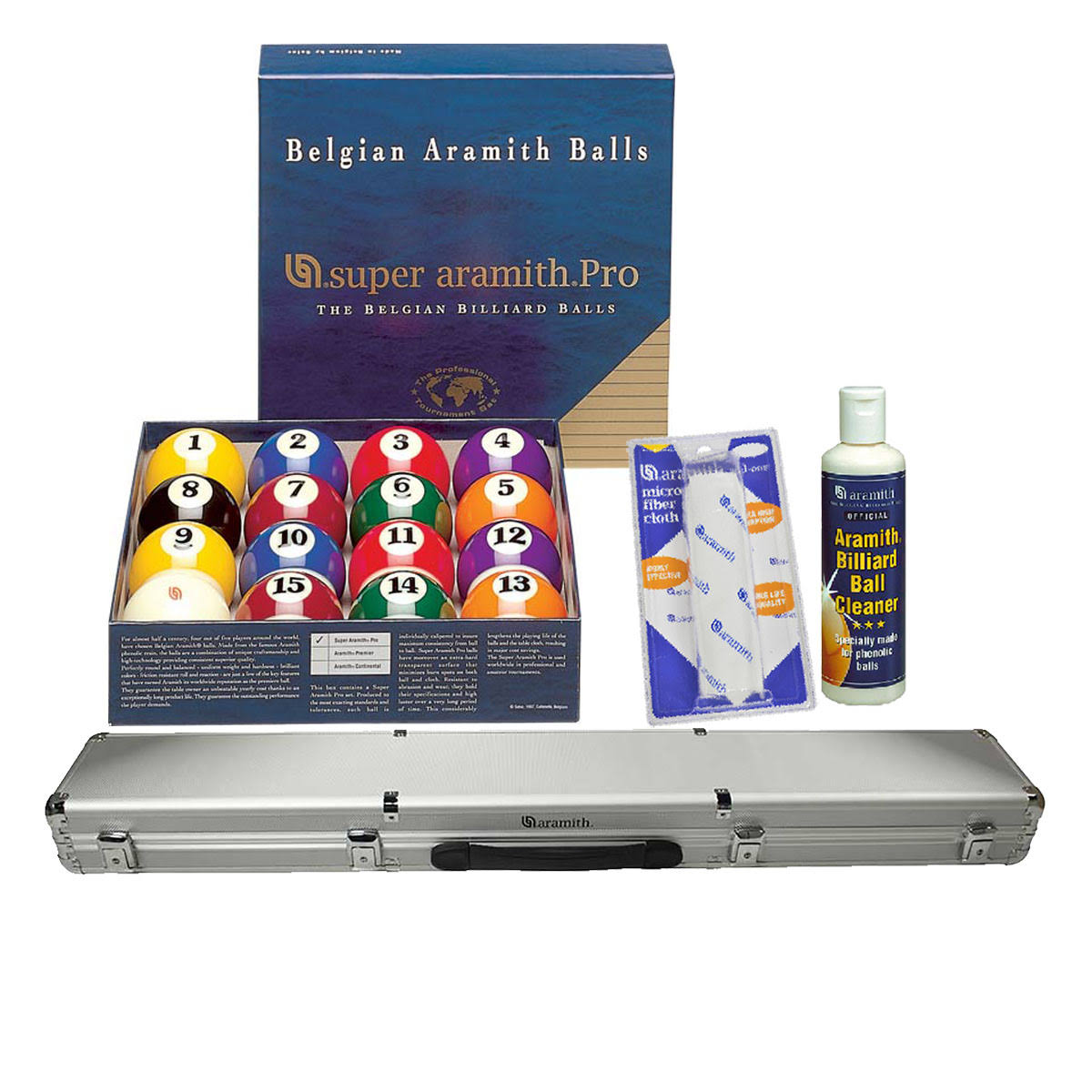 Pool Ball Set with Case, Cleaner and Cloth V695657