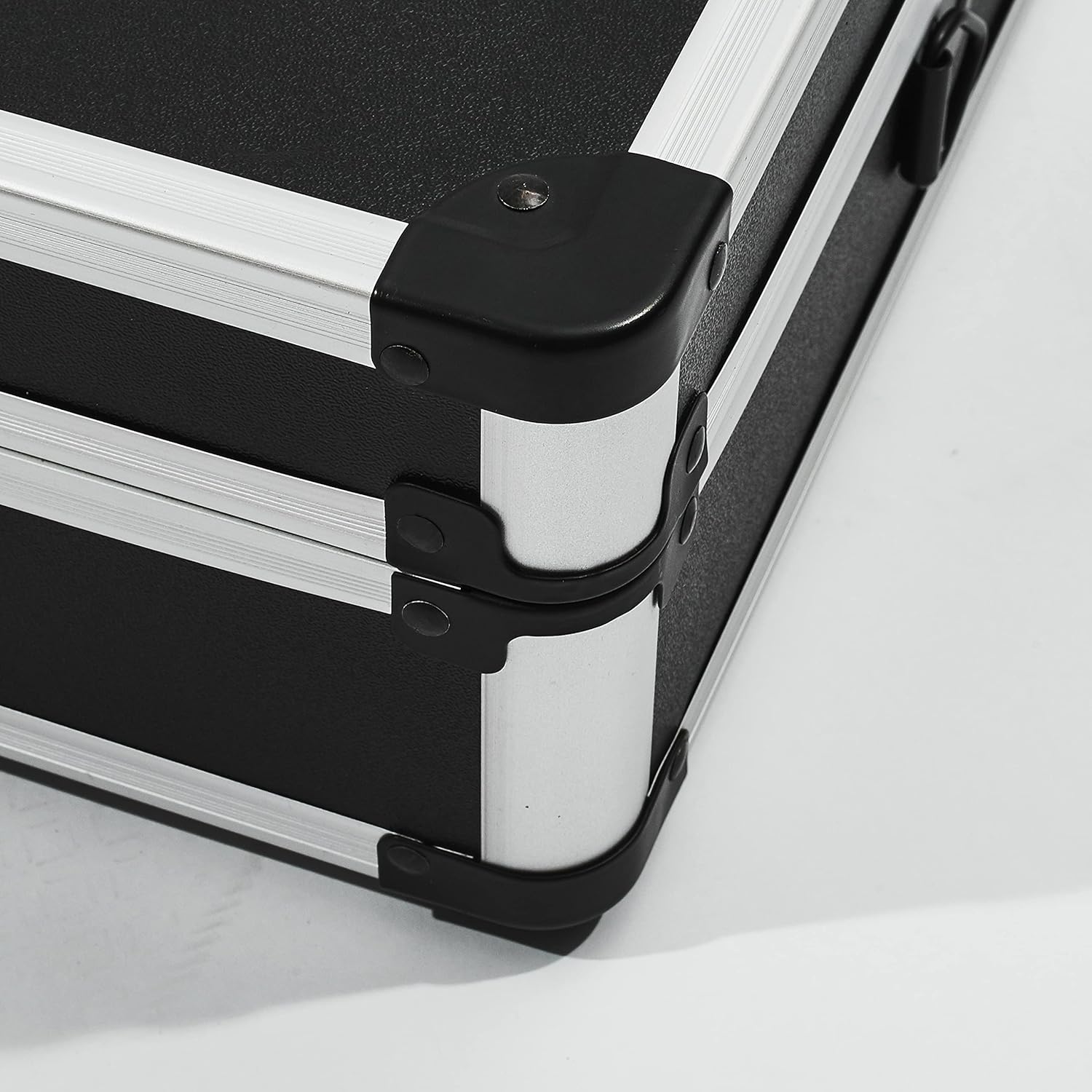 Barber Case Hair Kit Tool Box Organizer Black with Portable Handle and Secure Numlock, Aluminum Frame and Reinforced Fillet 21" x 13" x 4.5" U687