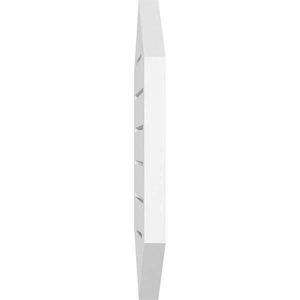 38x22W x 38x22H Vertical Peaked Surface Mount PVC Gable Vent J3478