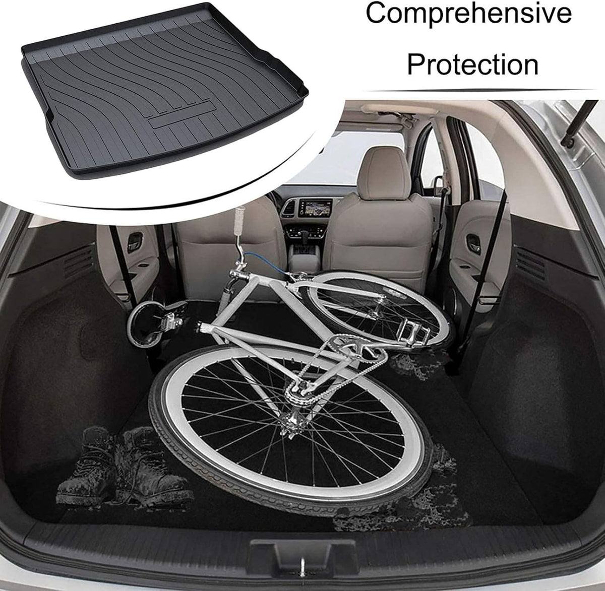 Black Cargo Liner Trunk Mat Cargo Tray Y680