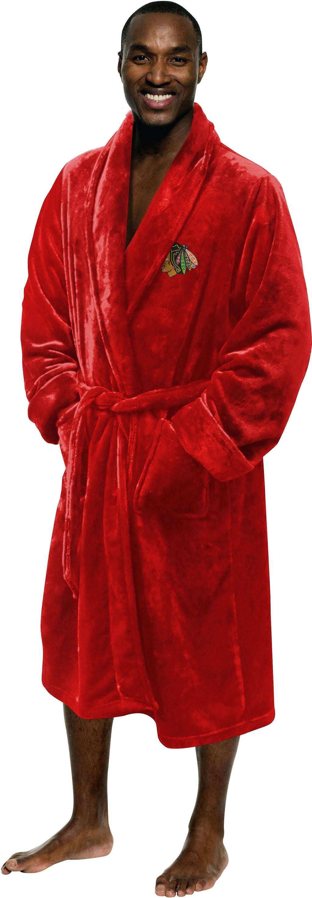 Red Silk Touch Bath Robe M388