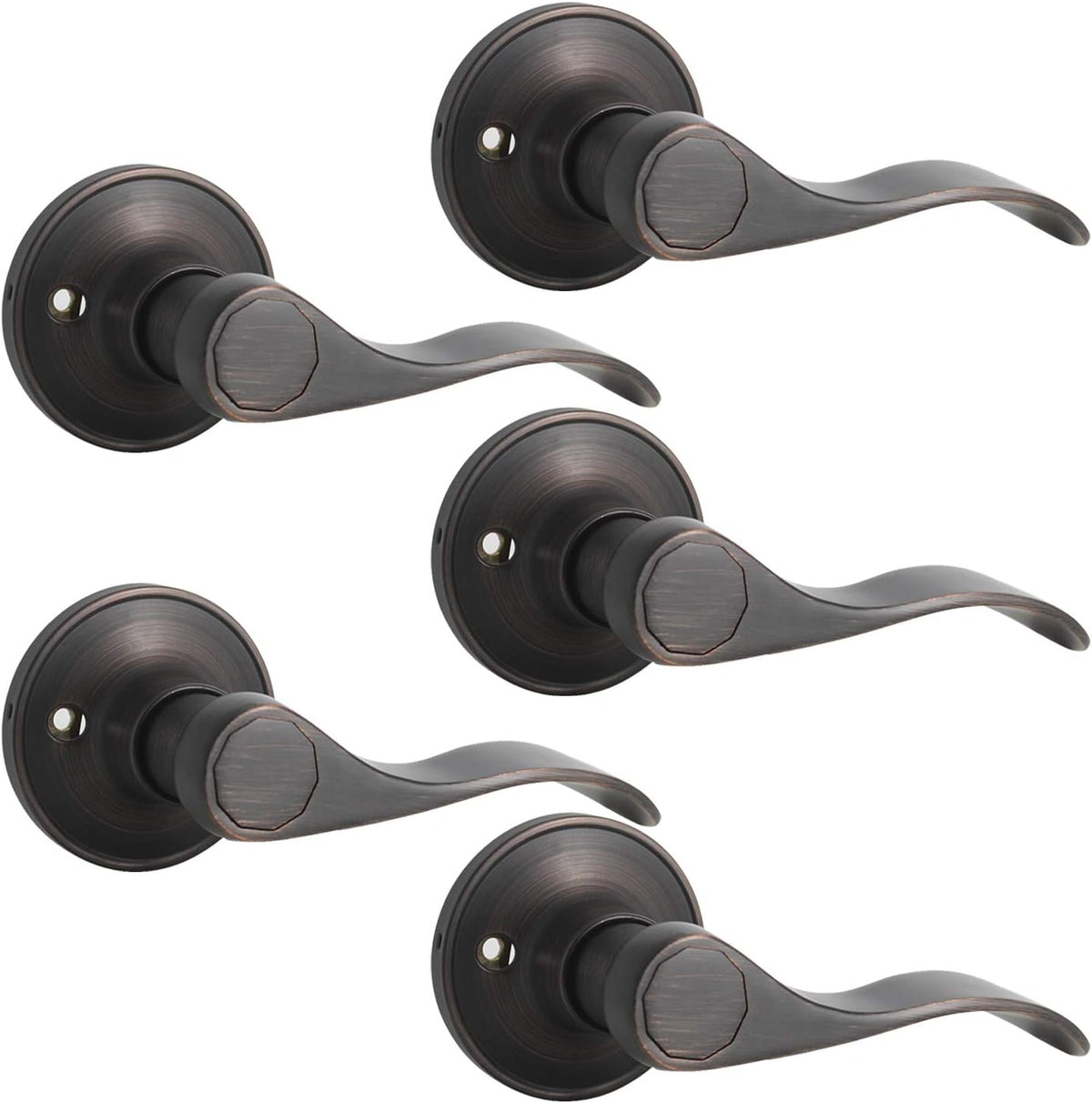 Oil Rubbed Bronze Dummy Door Handles, Right Handed 5 Pack U35941