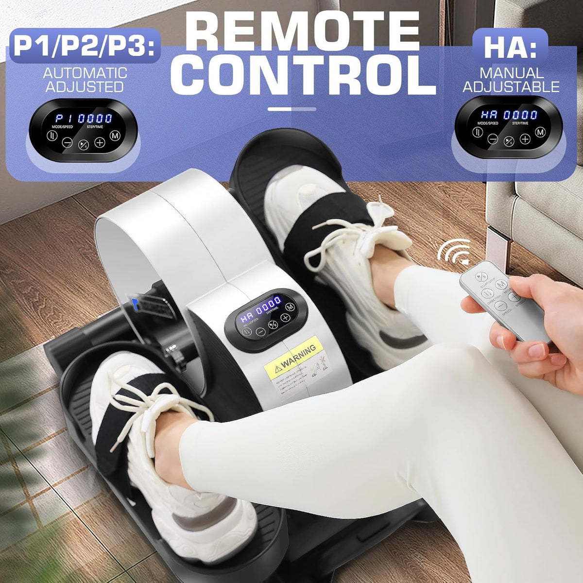 Under Desk Elliptical with Fitness App and LCD Display L1121