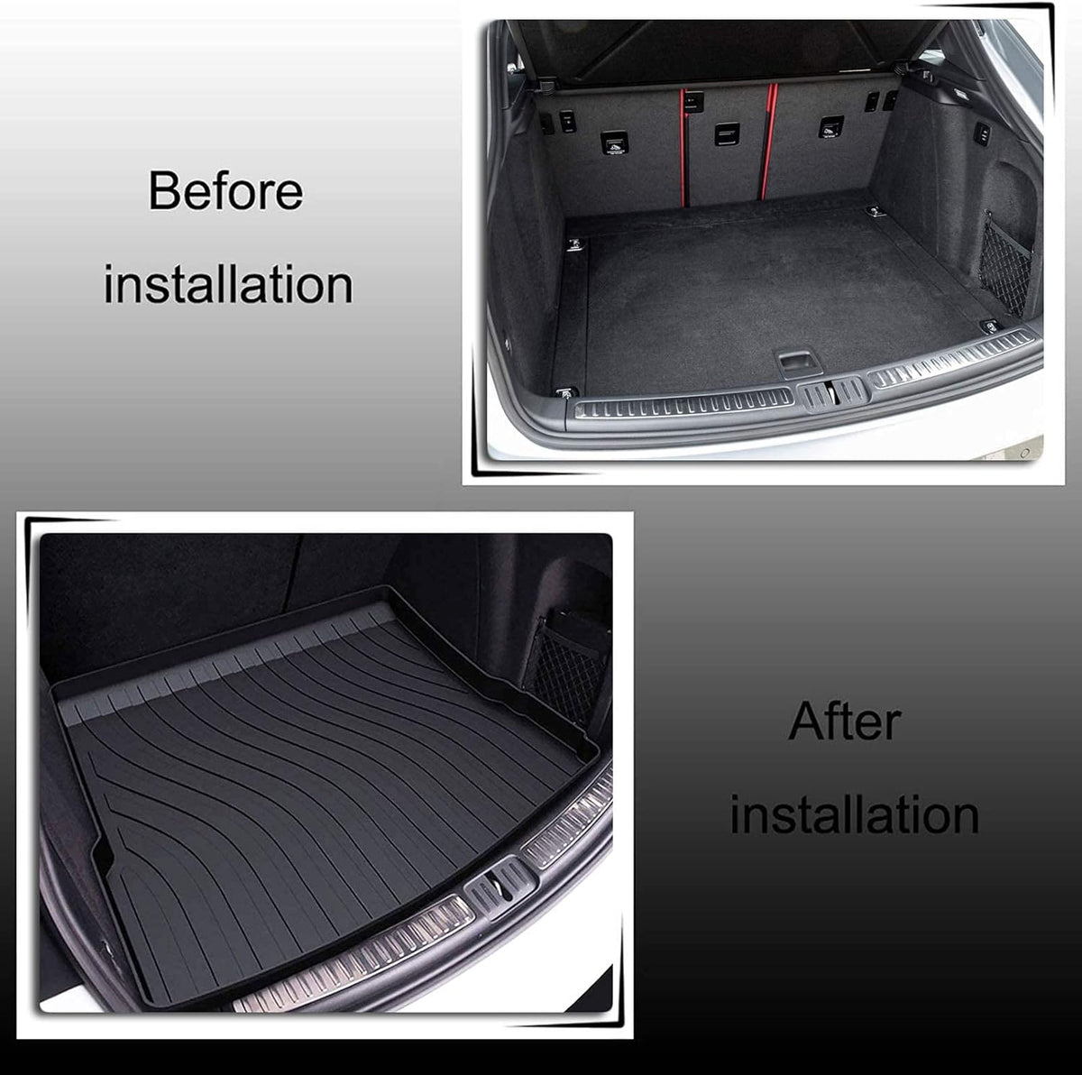 Black Cargo Liner Trunk Mat Cargo Tray Y680