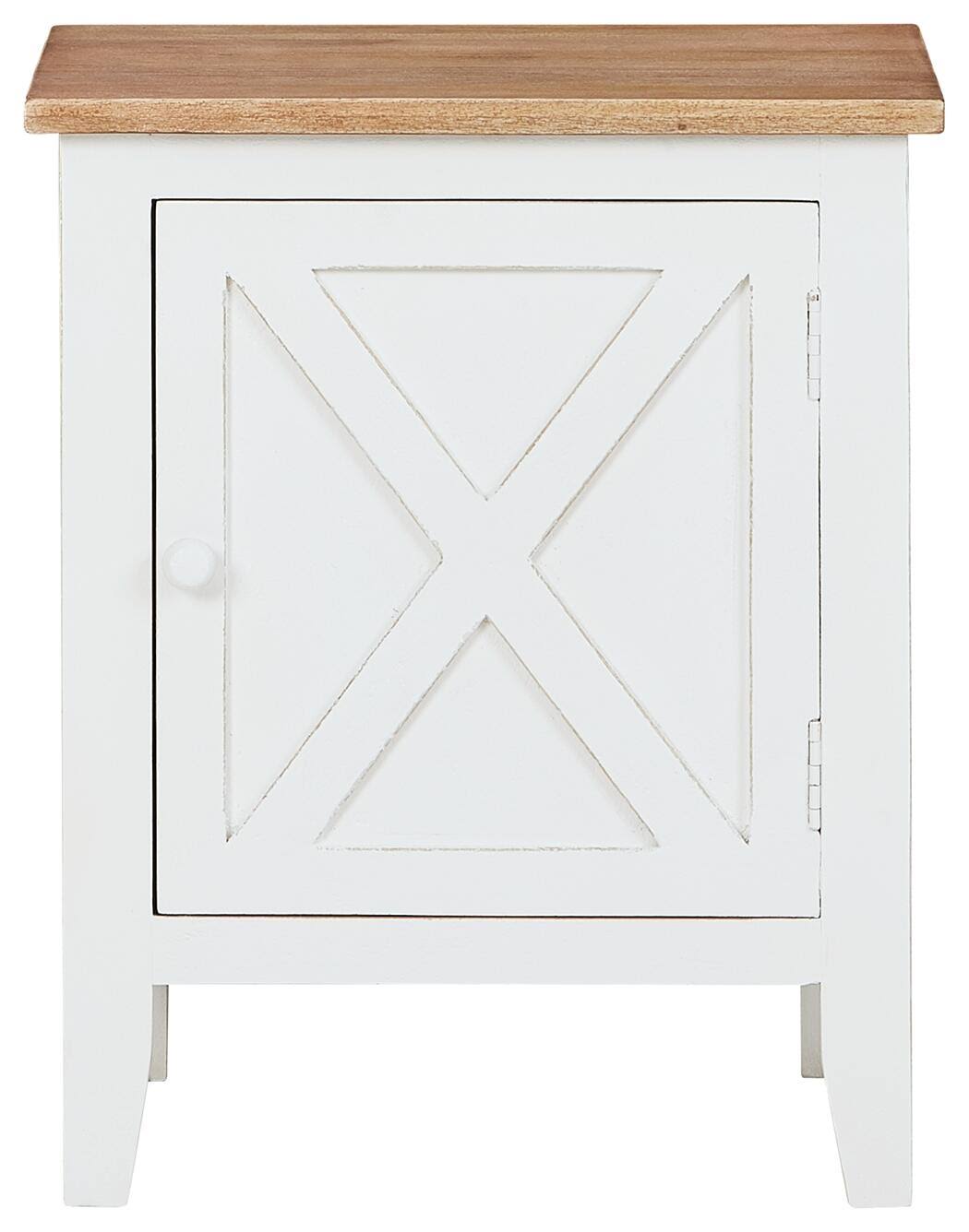 White and Brown Accent Cabinet G83850