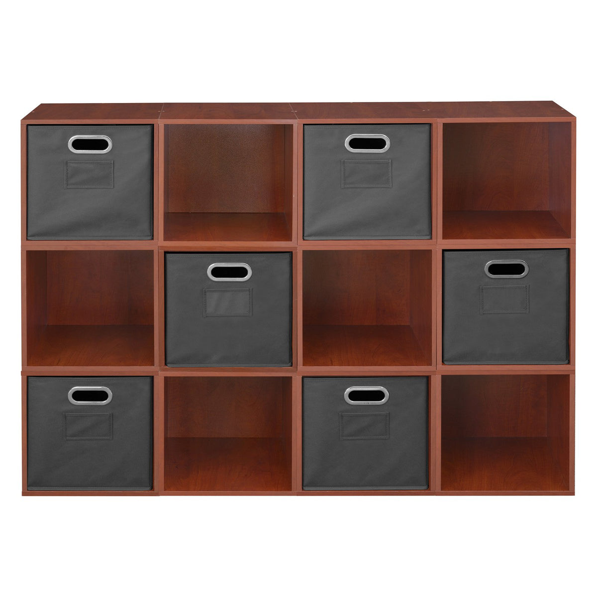 White Storage Sets with Foldable Fabric Storage Bins T792