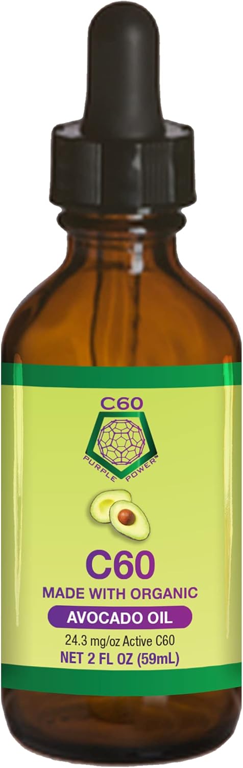 Organic Cold-Pressed Avocado Oil with C60, 2 Fl Oz, Pack of 2 I7226