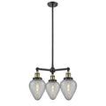 Black Antique Brass 3-Light Candle Style Chandelier F48832