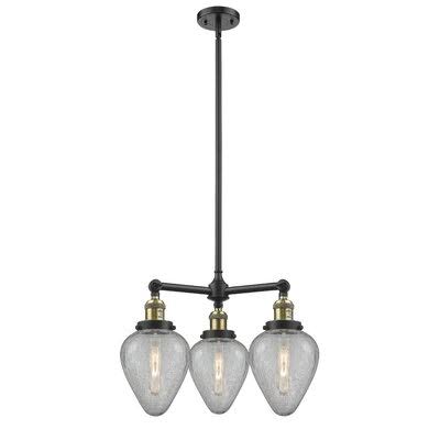 Black Antique Brass 3-Light Candle Style Chandelier F48832